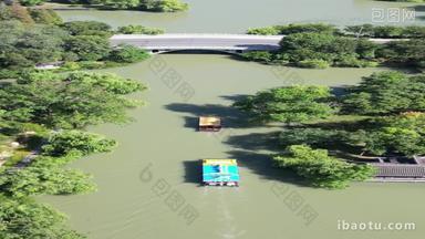 航拍江苏扬州瘦西湖景区竖版视频
